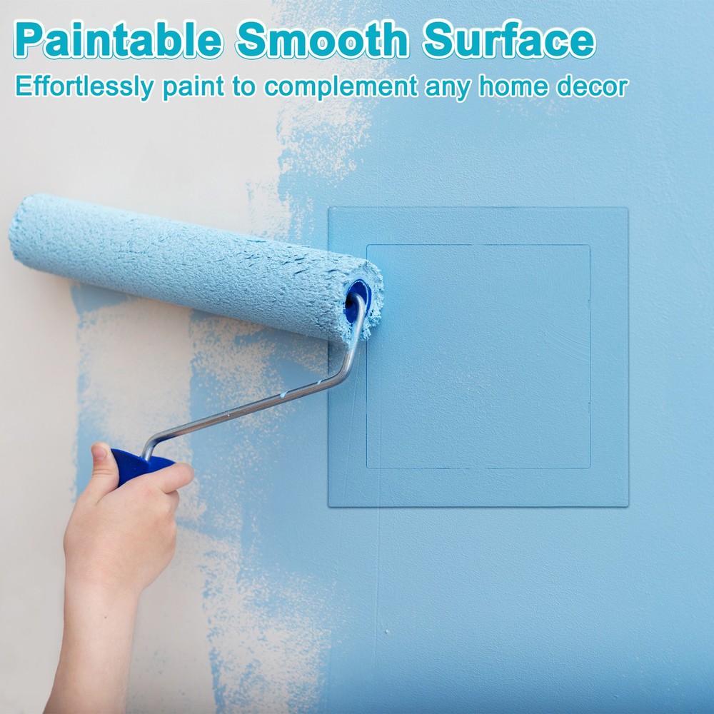 1-Pack Access Panel for Drywall, 6x6" Plastic Removable [White, Square]