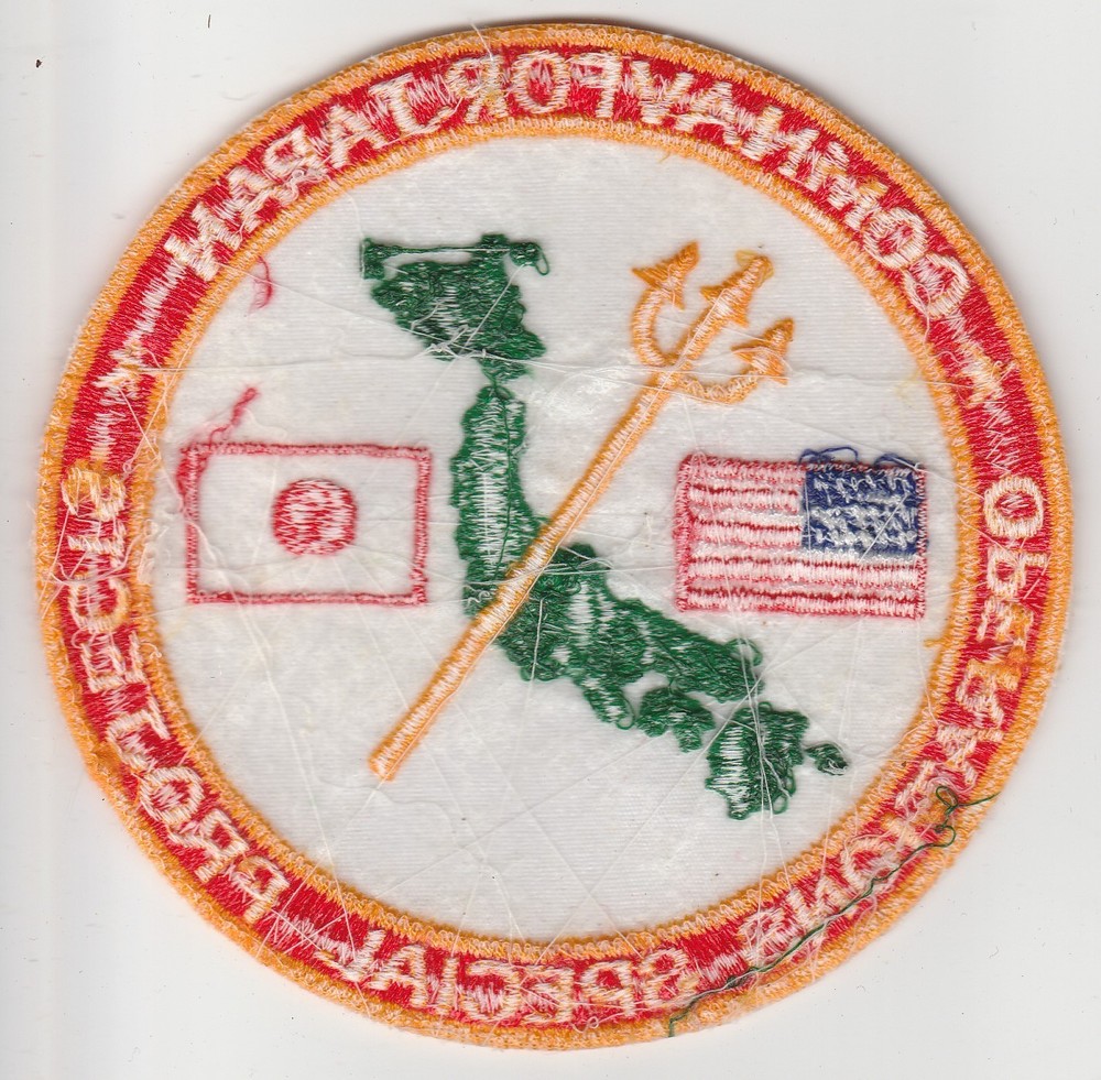 US Navy Naval Forces Japan Operations Special Projects patch Japanese made Red
