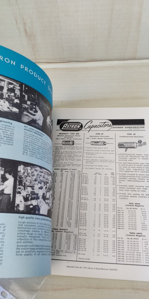 1959 ~ Astron ~ Capacitators ~ catalog AC-7