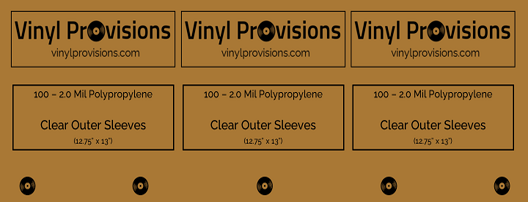 100 Outer Record Sleeves (2.0 mil) Clear Polypropylene 12 3/4" X 13"