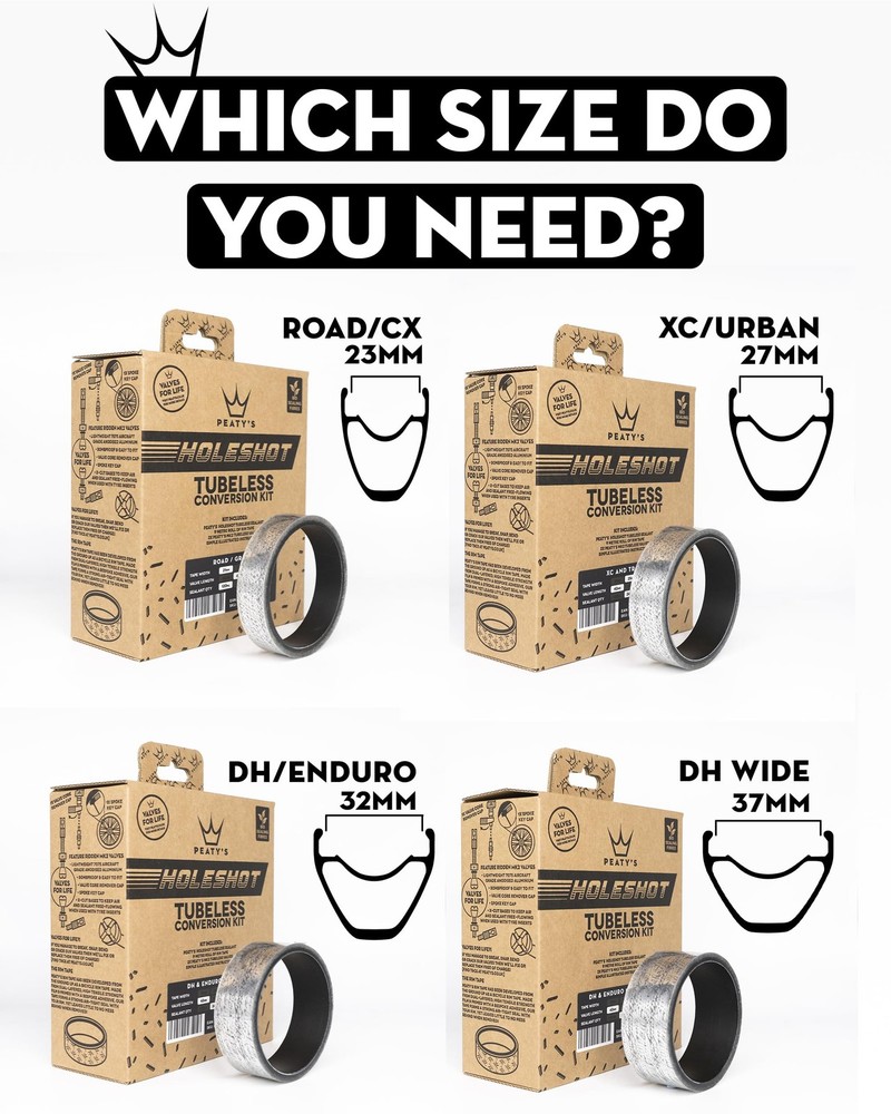 Holeshot Tubeless Conversion Kit, Enduro, 32mm