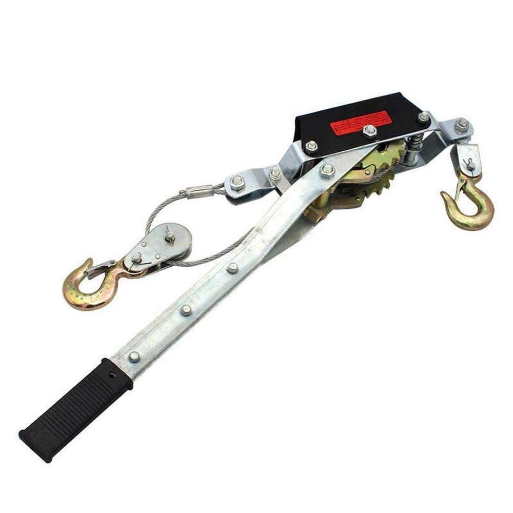 4 Ton Dual Gear Power Puller Heavy Duty 2 Hook Cable Puller Hand Winch Turfer