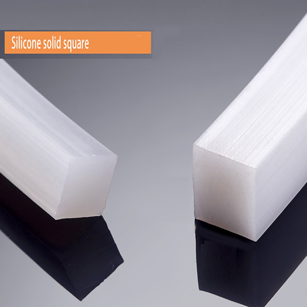 Silicone Rubber Solid Sealing Strip Gasket Square - Flexible Waterproof Non-slip