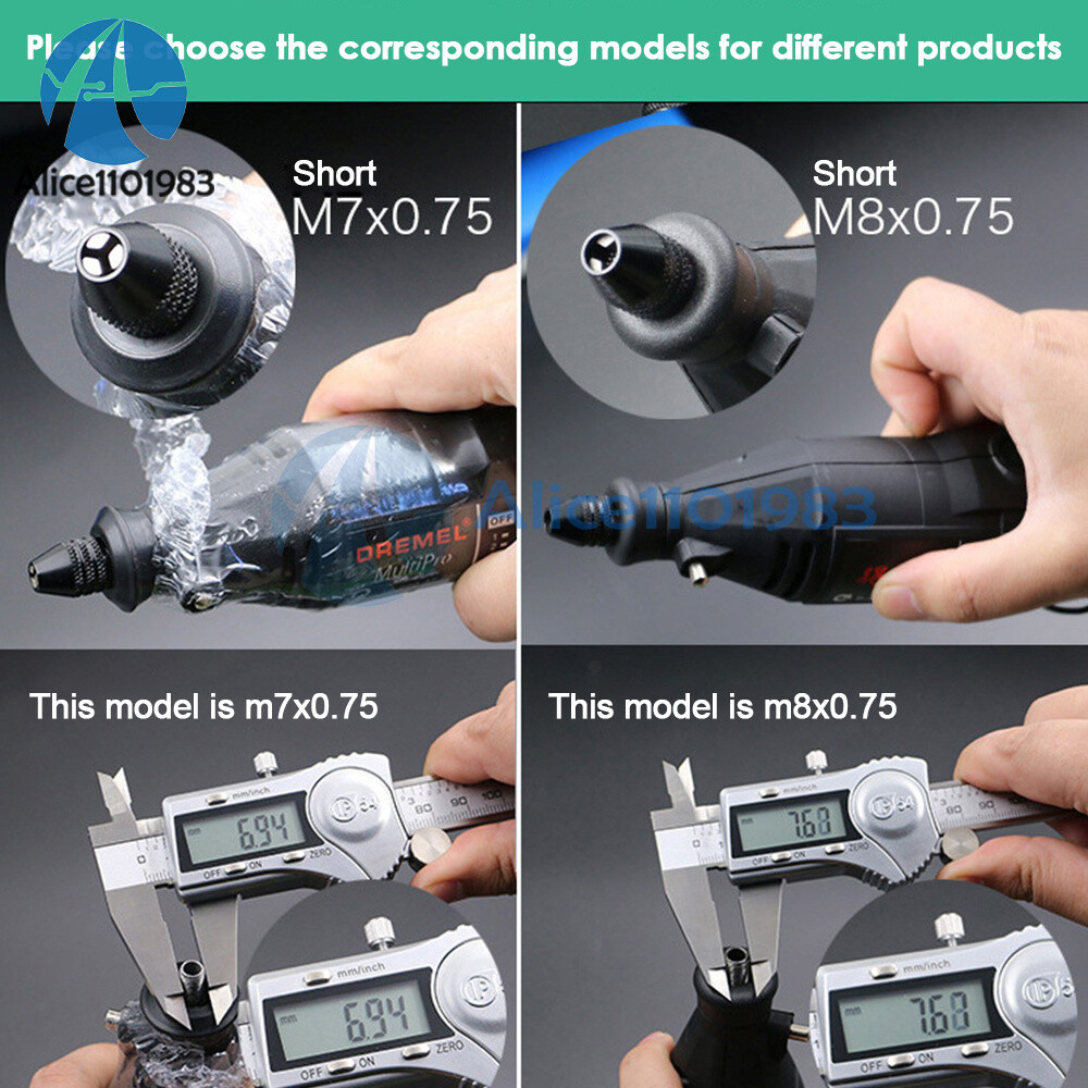 M7 M8 Universal Keyless Chuck Quick Change Dremel Rotary Tools Drill Accessory