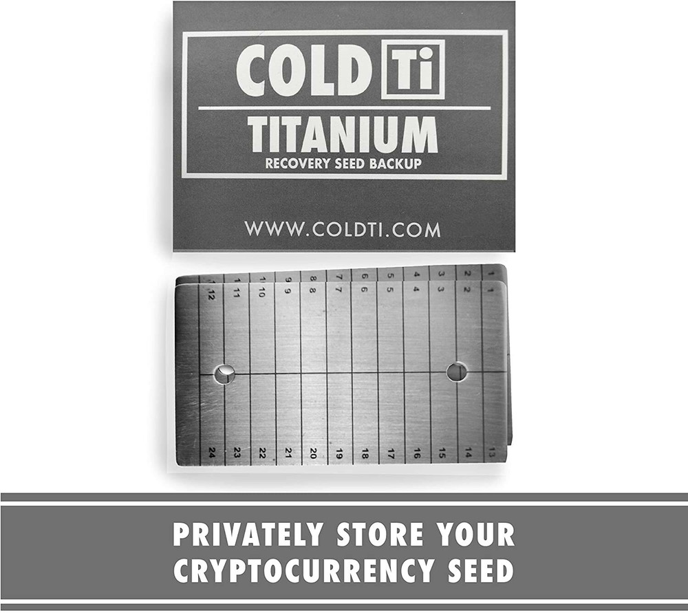 ColdTi - Titanium Crypto Seed Plates for Cold Storage (with Alphabetic Punches)