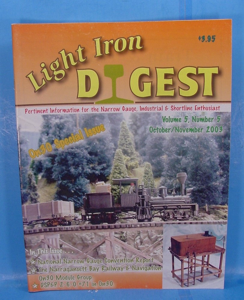 LIGHT IRON DIGEST MAGAZINE VOLUME 5 NUMBER 5 OCTOBER/NOVEMBER 2003 TOC PICTURED