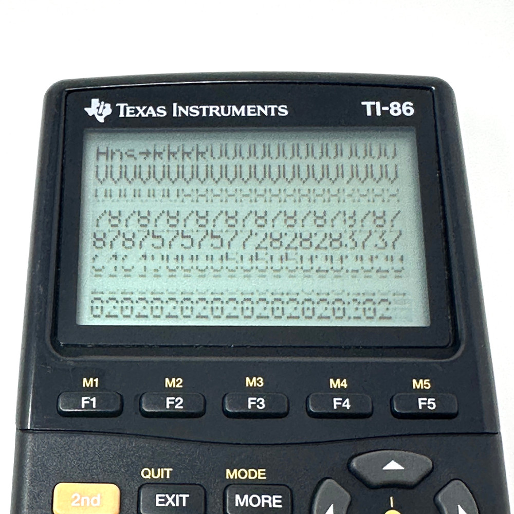 Texas Instruments TI-86 Graphing Calculator Tested Working Display Line Issue