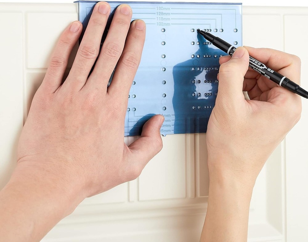 Kitchen Cabinet Pulls Jig Drill Template for Knobs & Handles, Includes Drill Bit