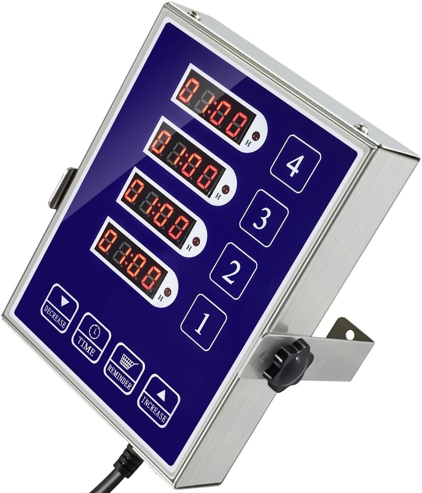 Kitchen Timer for Cooking - 4 Channel Commercial Kitchen Timer