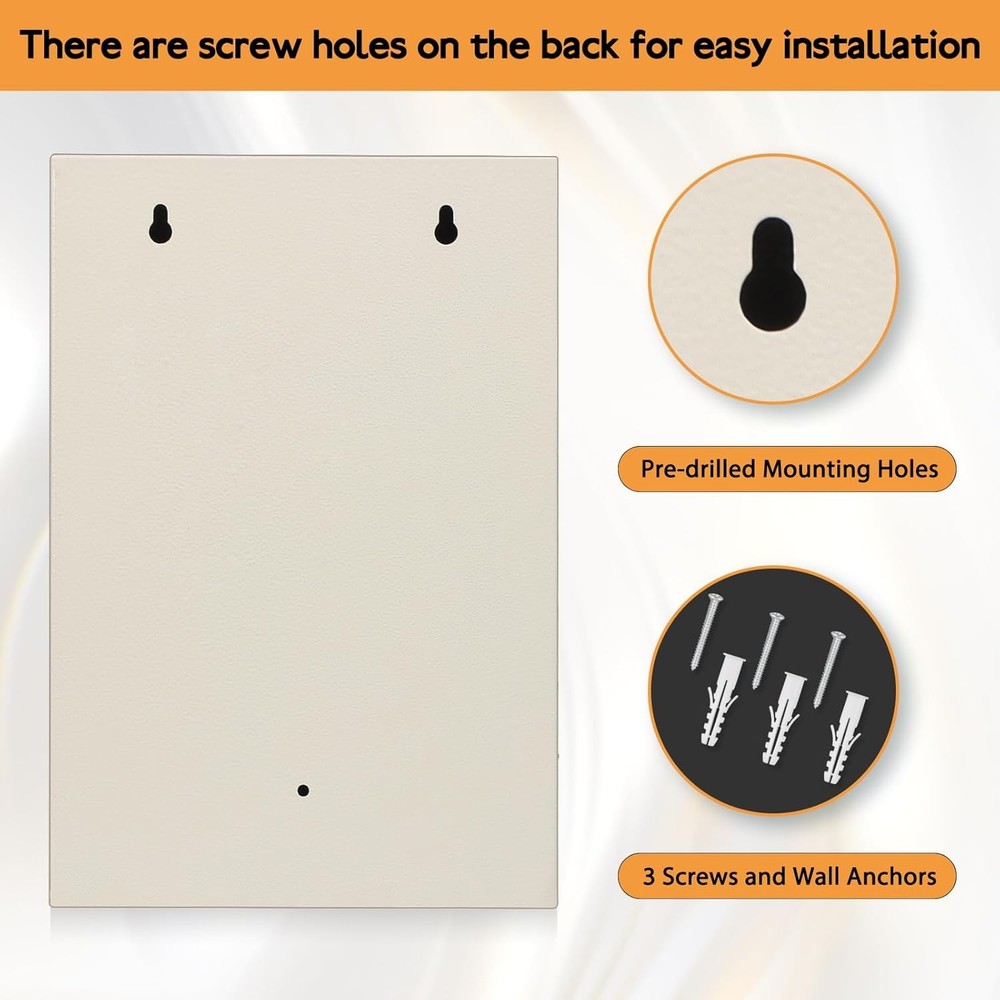 Key Storage Lock Box with Code, 60-Key Locking Key Cabinet, Key Organizer Wall M