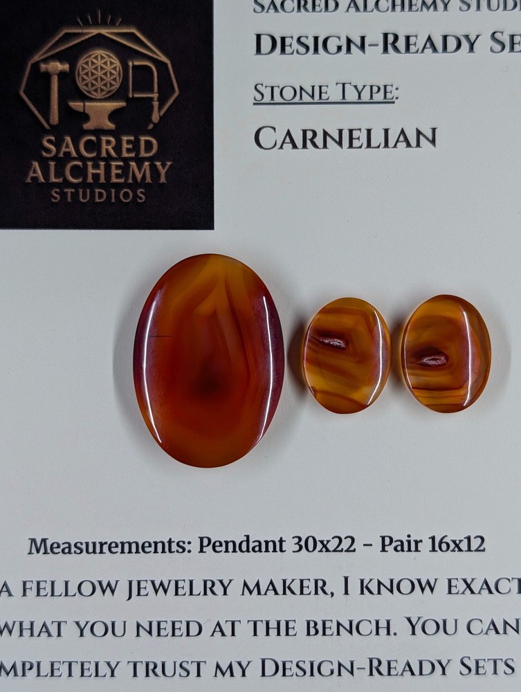 Oval Shape - Carnelian - Design-Ready Set