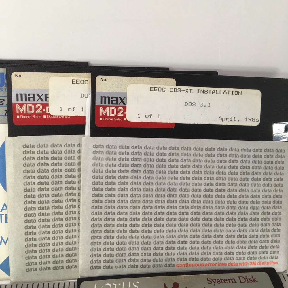 5.25" floppy disk lot 35 diskettes Mostly Software Programs Dos Untested