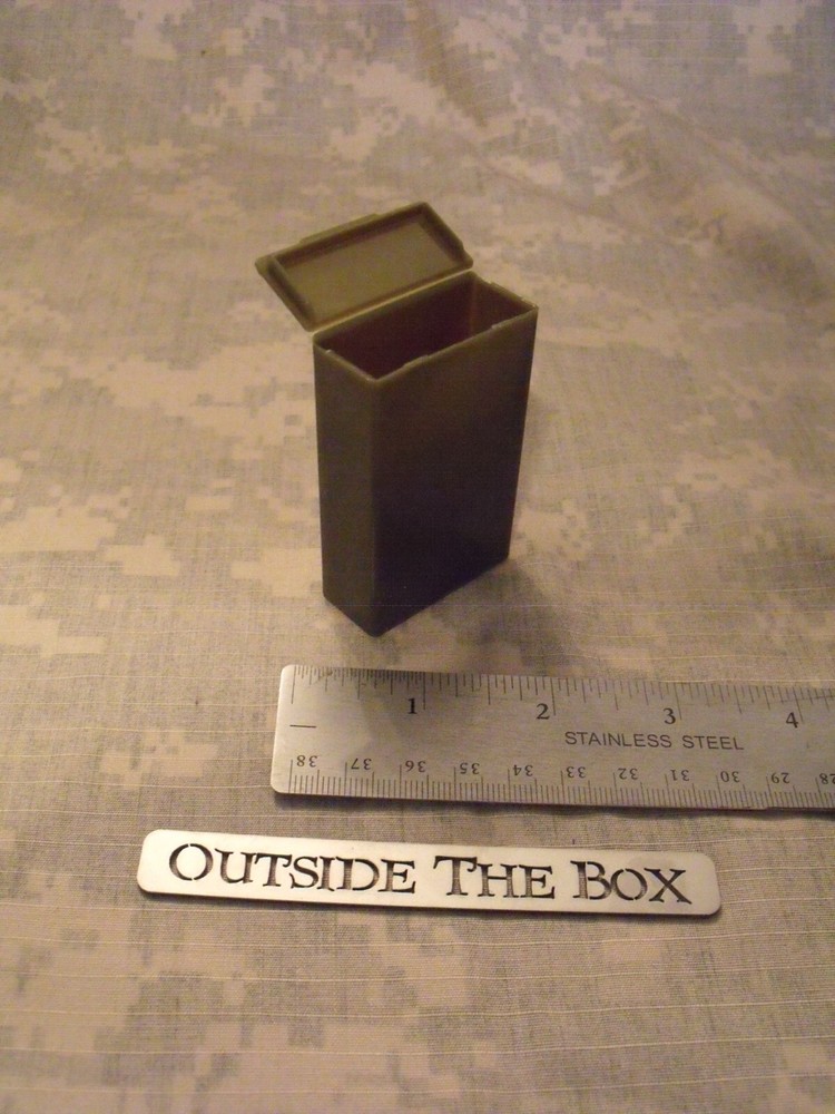 EMPTY BOX - Spark-Lite Military Survival Fire Starter BOX ONLY, OLIVE DRAB