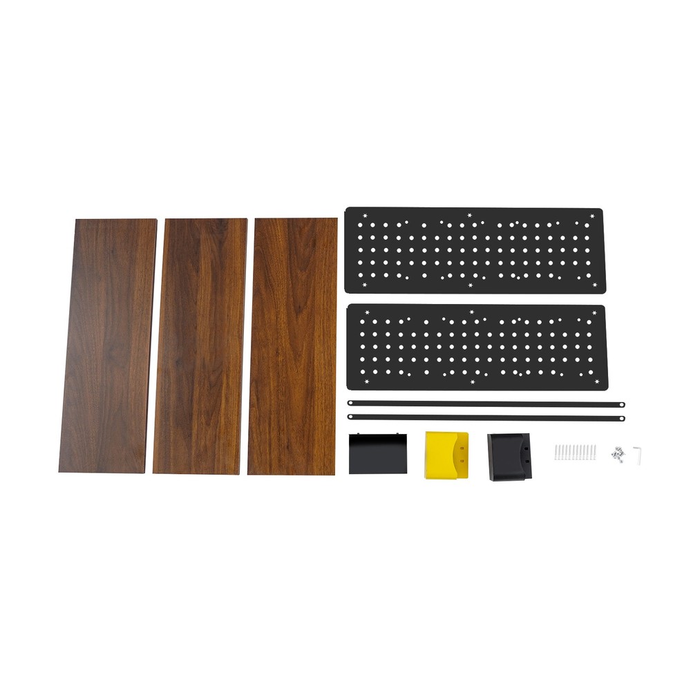 3-Tier Desktop Bookshelf, Versatile Countertop Organizer with Pegboards