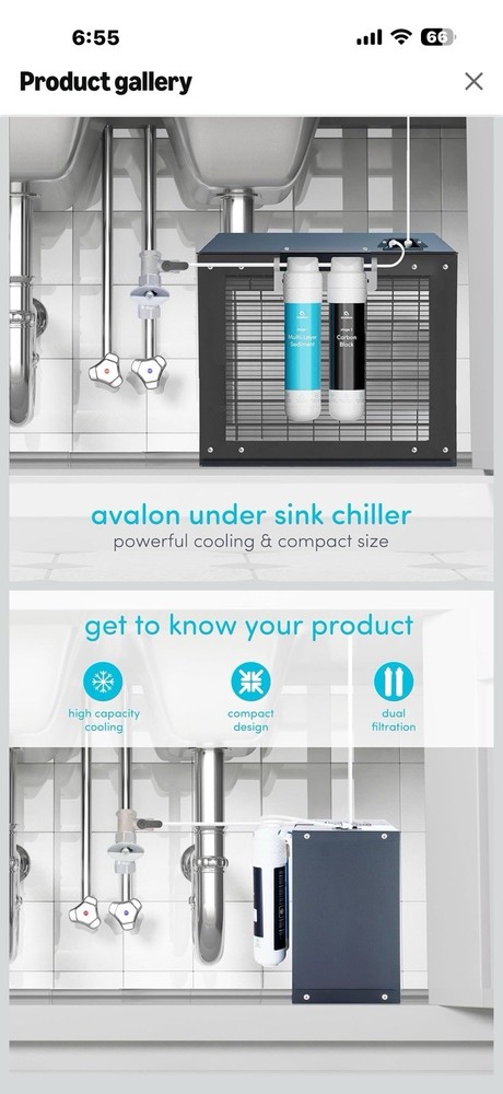 Avalon High Capacity Chiller Cooling System for Under Counter Use,