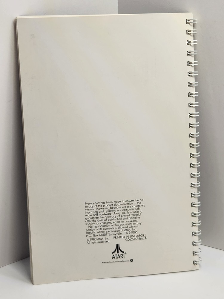 ATARI Disk Operating System Reference Manual DOS 3 Spiral Bound Vintage 1983