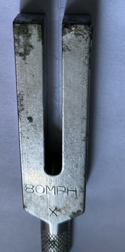 X-BAND 80MPH SPEED RADAR TUNING FORK-PATTERN ON HANDLE-MULTIPLE AS-IS