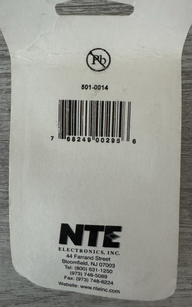 NTE Electronics Inc. 501-0014