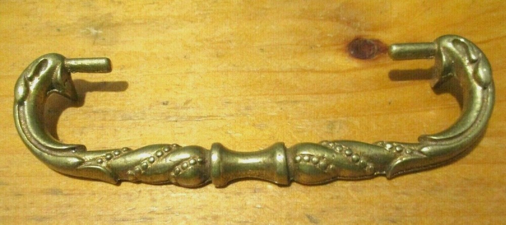 Bail Handle A2758 For Drop Pull Repair Solid Bright Brass 3" Centers Antique