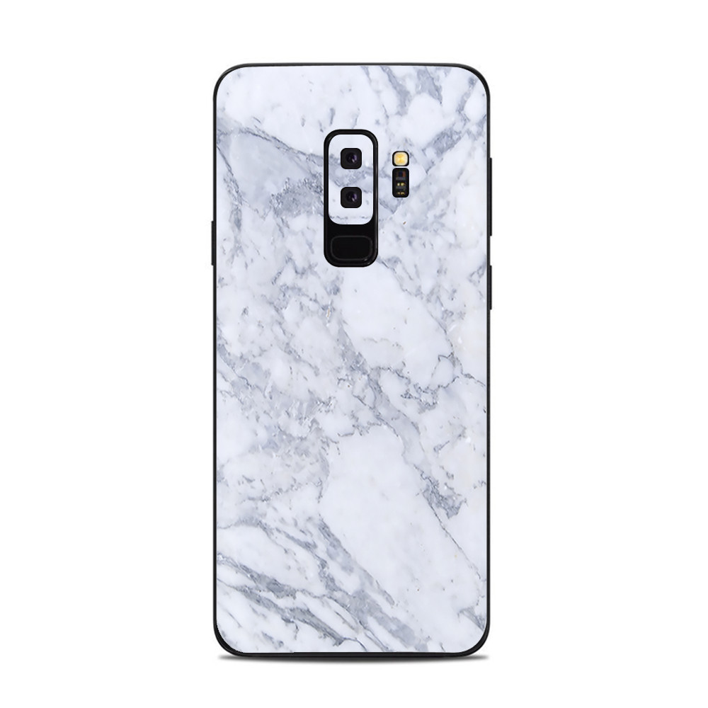 Samsung Galaxy S9 Plus Skins Decals - Grey White Standard Marble