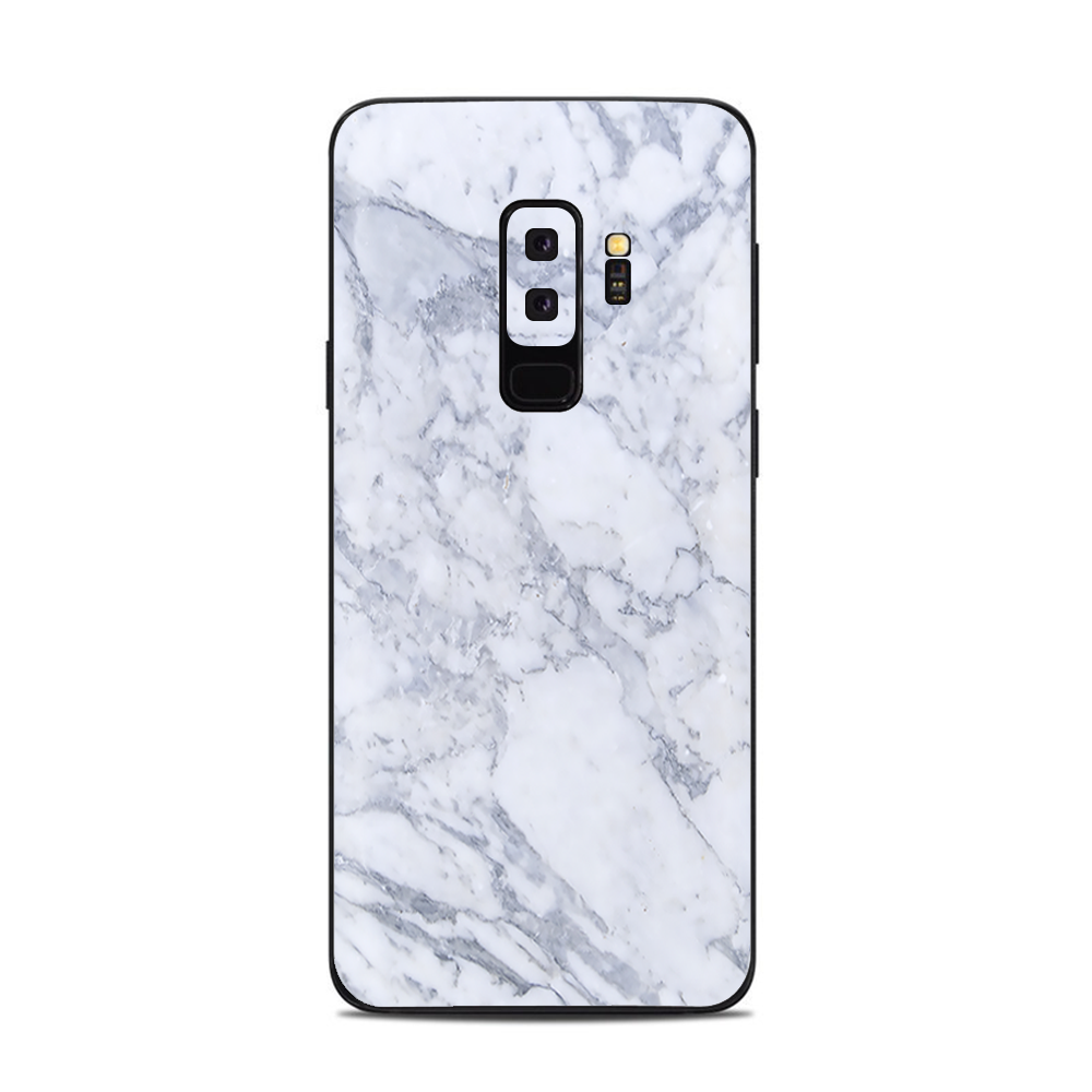Samsung Galaxy S9 Plus Skins Decals - Grey White Standard Marble