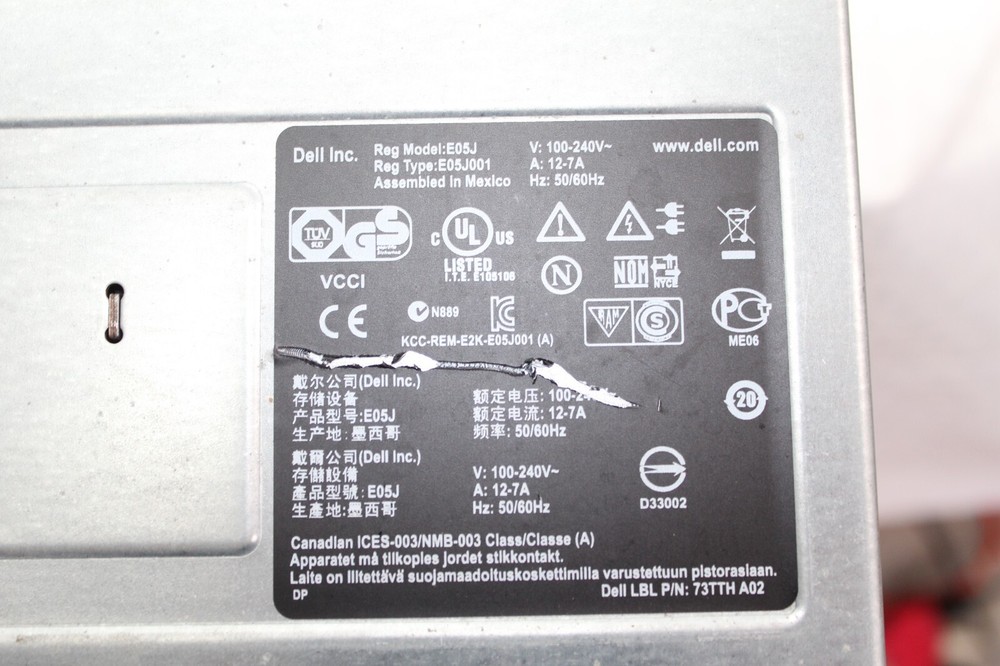 Dell EqualLogic PS6110S E05J HD Array WORKING