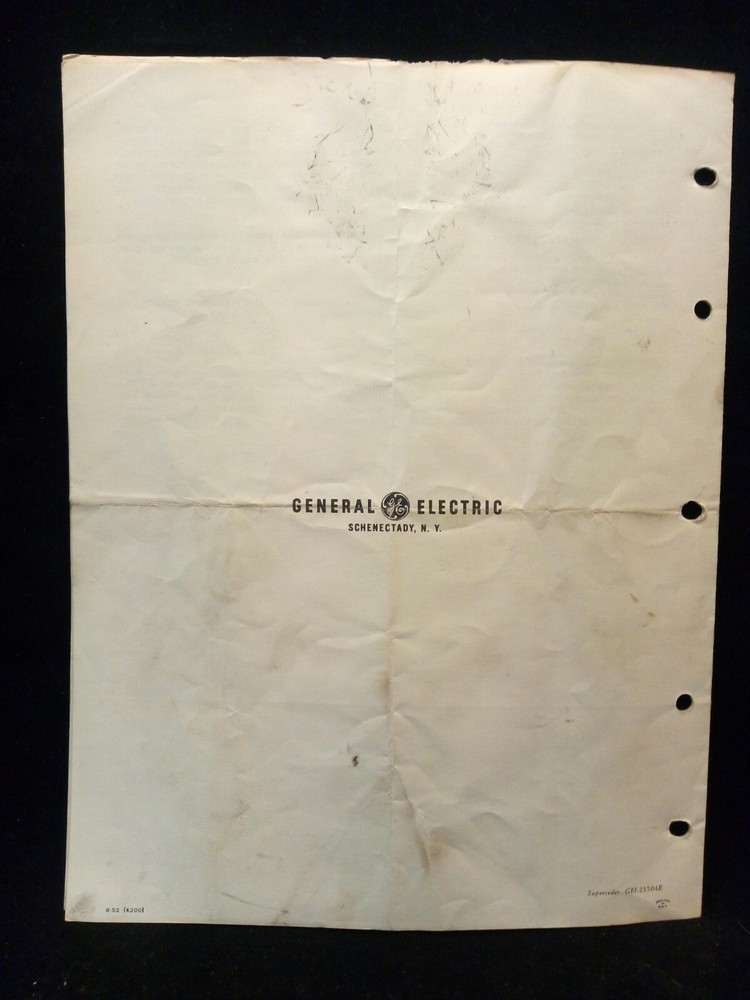 GE General Electric Master Indicator Type KD-1 Installation Instructions