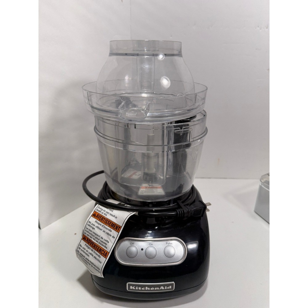 KitchenAid 12-Cup Food Processor Onyx Black KFP750OB1 with Accessory blades Case