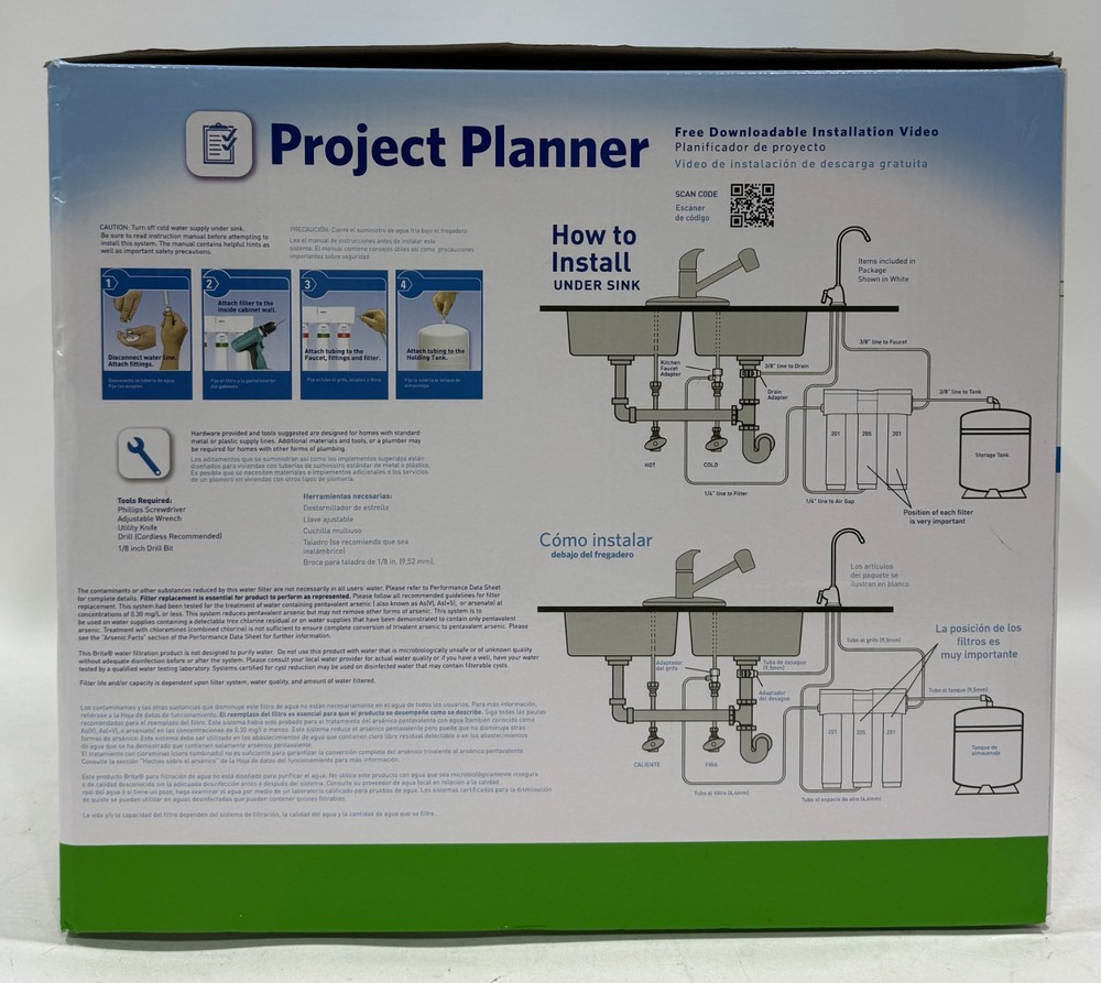 Brita Redi-Twist Reverse Osmosis 3-Stage Under Sink Filtration System USS-335