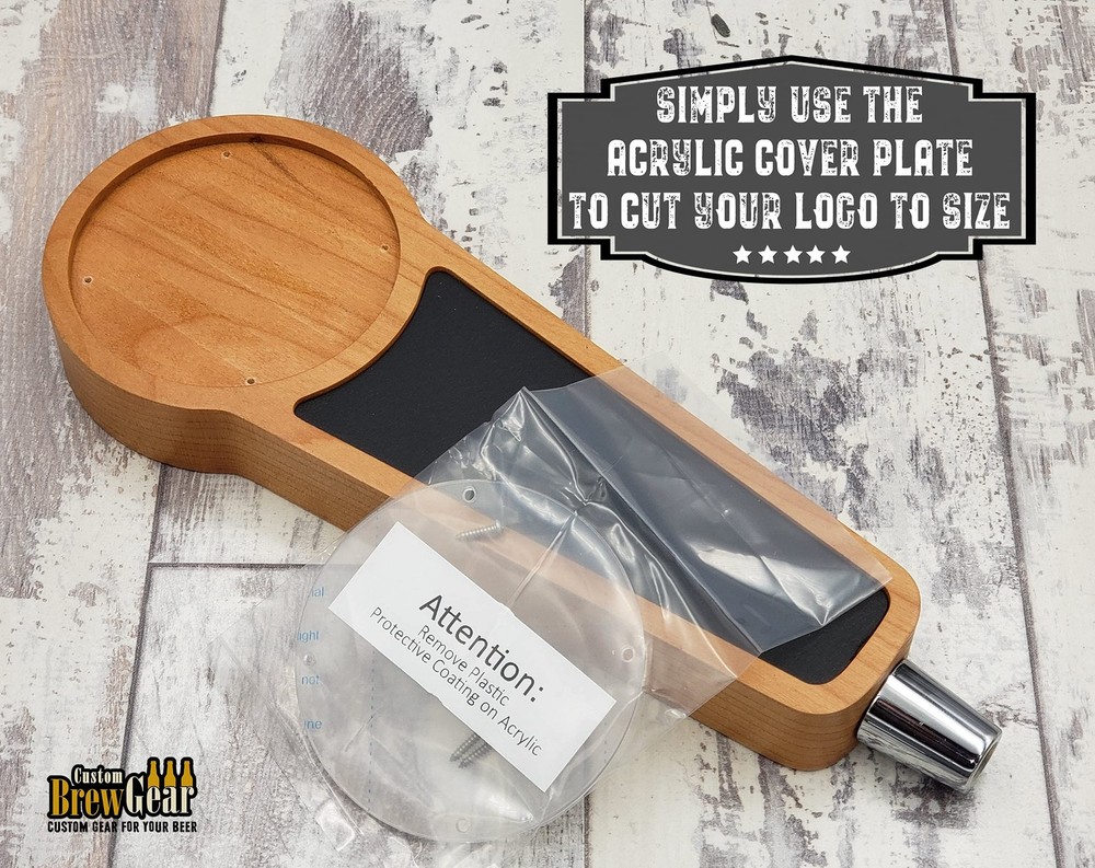 Chalkboard Beer Tap Handle with Changeable Logo - Cherry-Keg Tap Handle