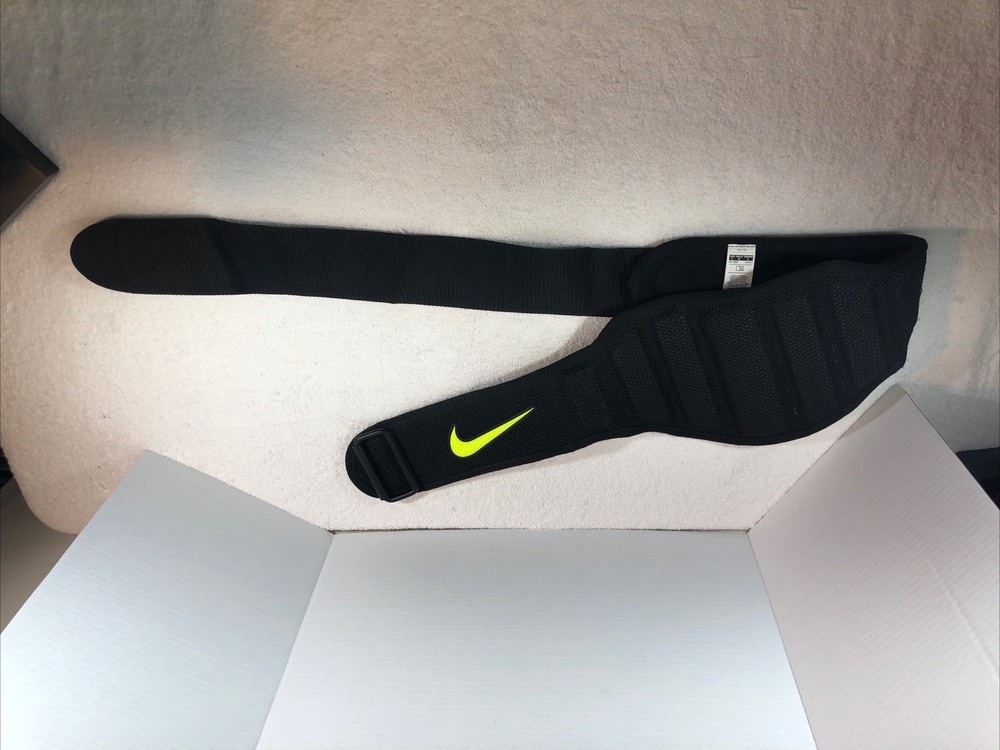 NIKE Structured Training Belt 2.0 Black / Volt Size Large RN# 129862