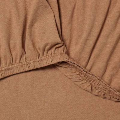 Full Cotton Jersey Sheet Set Brown Heather - Threshold