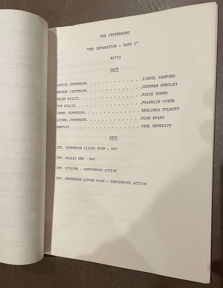 The Jeffersons (1975 - 1985) - Original Filming Script