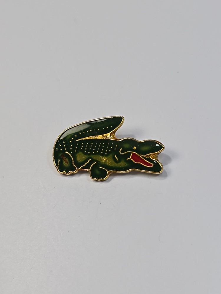 Green Alligator Lapel Pin
