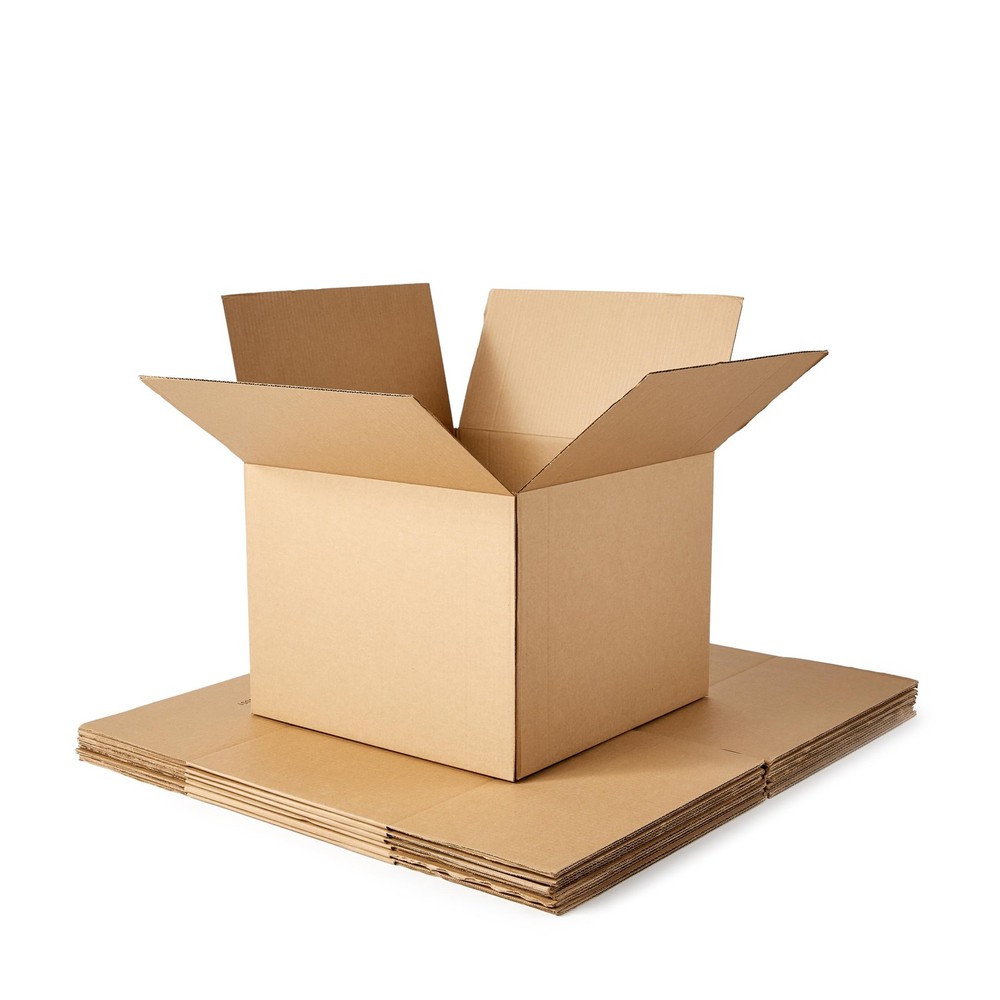 Amazon Basics Cardboard Moving Boxes for Packing and Large, 6-Pack, Brown