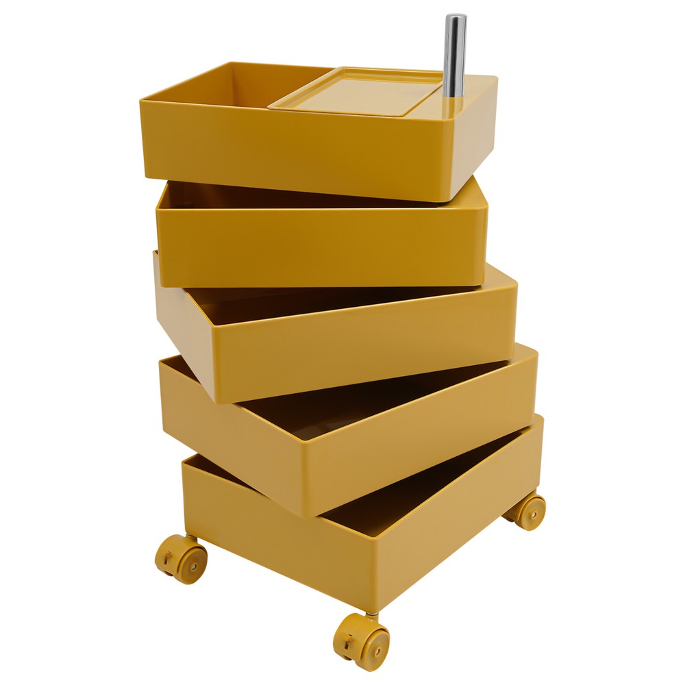 5 Drawers 360?? Movable Rotating Storage Side End Coffee Table Sofa Cabinet NEW