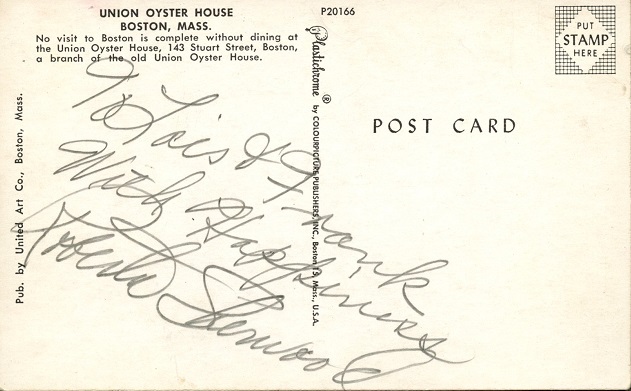 Vintage ROBERTA SHERWOOD Autograph