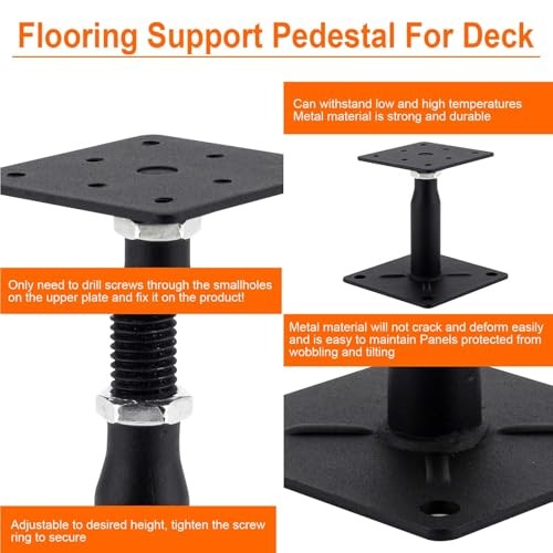 Adjustable Support Jack for The Floor, Deck Foundation,RV Step 4"-7" 2 Pack