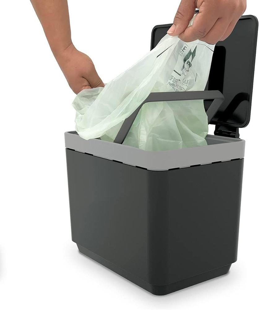 Compost Bin for Kitchen, 1.5 Gallon | Plastic Container with Removable Inner Bas