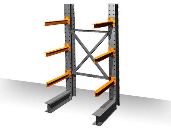 Structural Cantilever Racking Bracing - 48"C x 48"H Heavy duty diagonal X-brace