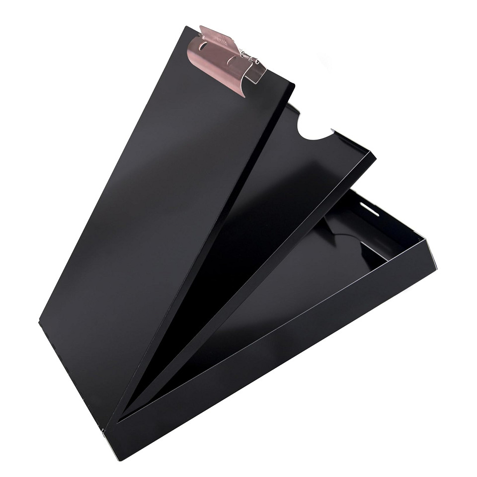 Metal Nursing Clipboard with Storage,Document Paper Organizer Form Holder Folder