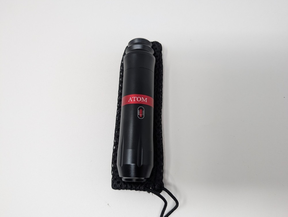 ATOM Wireless Tattoo Pen Machine Black Red w/ Pouch (M3)