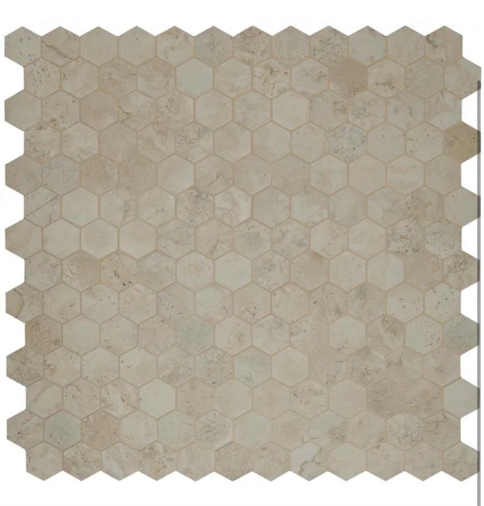 Romagna Almond Hexagon Porcelain Tile 2”x2”, Floor & Wall, 8 sq.ft./Case