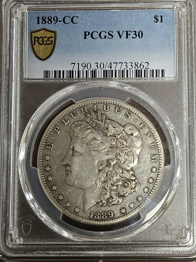 1889-CC Morgan Silver Dollar VF30 PCGS