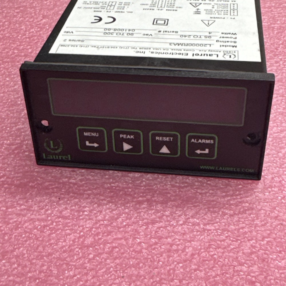 Process Panel Meter L20000RMA3, Laurel Electronics, AC/DC Input, 4W