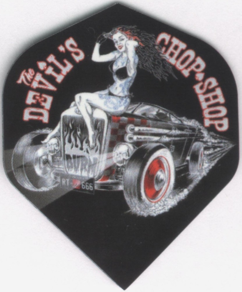 The Devil's Chop Shop Dart Flights: 3 per set