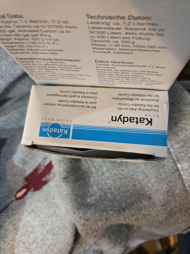 Katadyn Combi water filter Kit with Add-on Countertop Accessory Open Box.