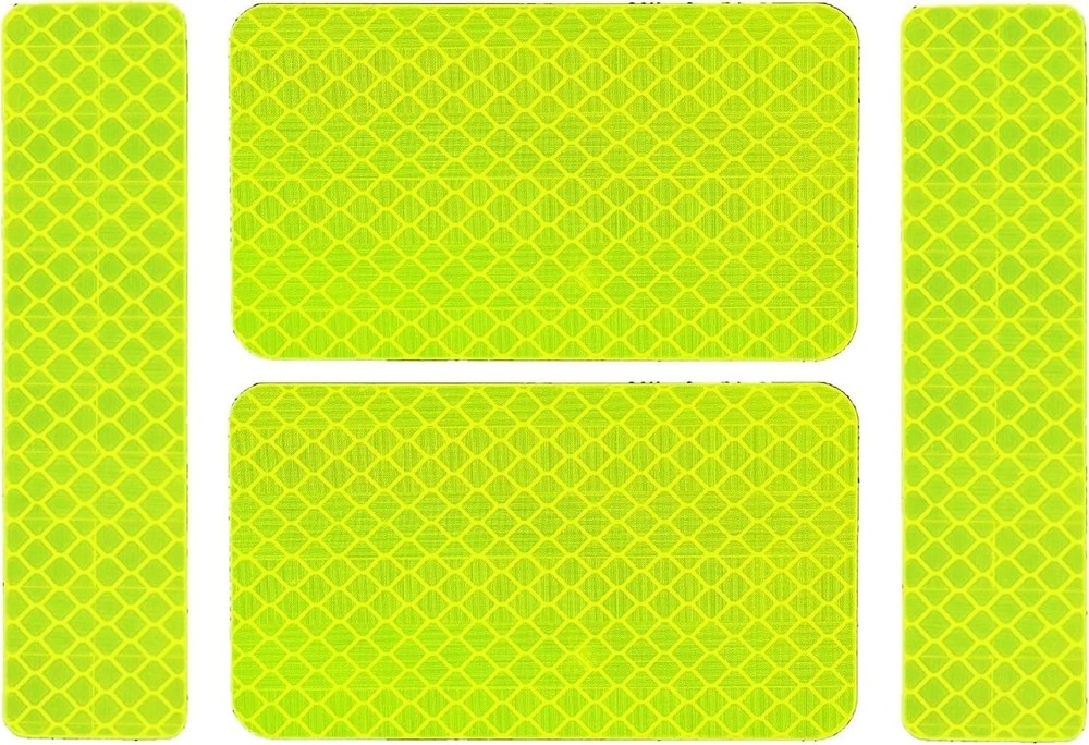 High Visibility Reflective Safety Patch Set, 4 Pack, Hook and Loop Fastener, ...