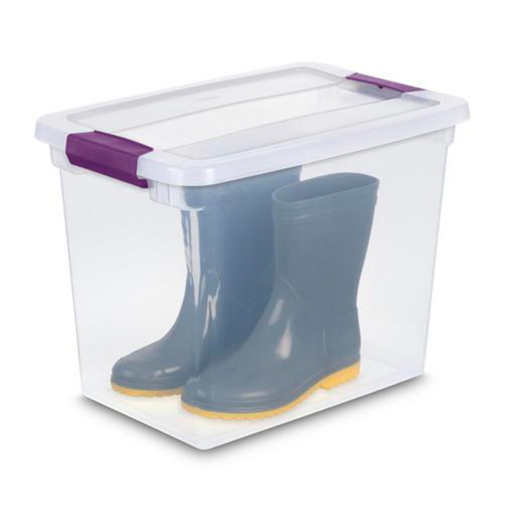 Sterilite 27 Quart ClearView Clear Plastic Stacking Storage Container (6 Pack)