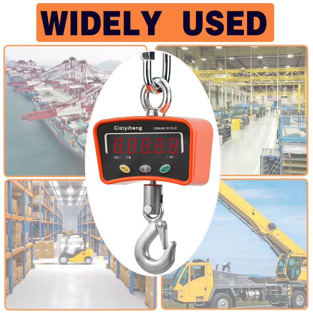 Digital Hanging Scale Industrial Crane Scale with Precision Sensor Suitable for
